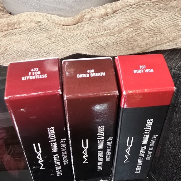 Mac Cosmetics 3 Piece Lipstick Set - Picture 2 of 6
